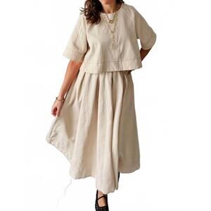 NEW HEYSON only eyes for you skirt set in oatmeal